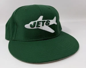 Mitchell & Ness Jets NFL Throwback Plane Hat Cap Fitted 7 3/8 Wool Football - Picture 1 of 9