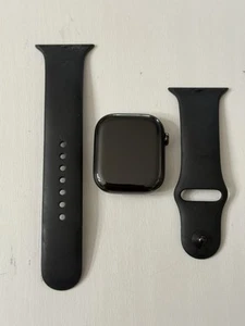Apple Watch Series 10 46mm- Slate Titanium (GPS + Cellular) Black Sport Band - Photo 1 sur 24