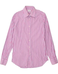 CERRUTI 1881 Mens Shirt Size 39 15 1/2 Medium Pink Striped Cotton WK05 - Picture 1 of 3