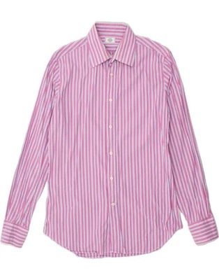 CERRUTI 1881 Mens Shirt Size 39 15 1/2 Medium Pink Striped Cotton WK05 - Image 1 of 3