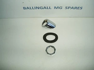 145-290 MGA SPRITE MIDGET TRIUMPH TR3 3A TR5 CHROME WIPER BEZEL, SEAL, NUT - Picture 1 of 4