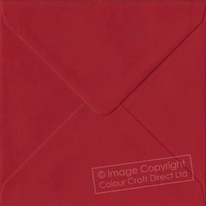 Buste piccole quadrate gommate colore rosso scarlatto S6 - 130 mm x 130 mm 100 g/m² - Foto 1 di 1
