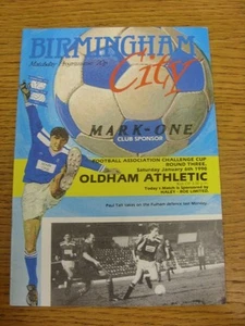 06/01/1990 Birmingham City v Oldham Athletic [FA Cup] (team changes). Thanks for - Picture 1 of 1