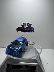 2011 Subaru WRX STI Keychain 1:64 Diecast Hot Wheels Matchbox Blue - Picture 1 of 3