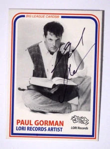 PAUL GORMAN Lori Records Artist Card - MINT - AUTOGRAPHED - SHIPS FREE! - Picture 1 of 3