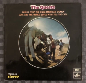 SINGAPORE PSY ROCK BEAT EP 45 THE QUESTS who'll stop the rain Columbia ECHK 649 - Picture 1 of 4
