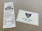 Blade Runner Rick Deckard Wallet White Dragon Receipt + Rachael Rosen Card Prop