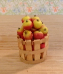 Casa de muñecas miniatura manzanas Mcintosh en caja de luz - hechas a mano - Imagen 1 de 2