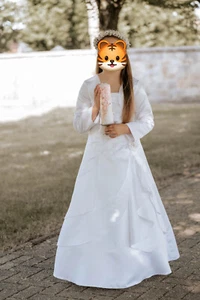 Kommunionkleid mit Bolero, Gr. 140 - Bild 1 von 8