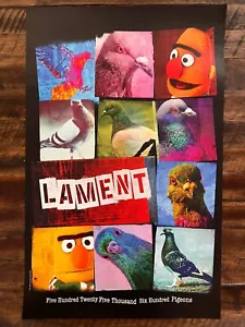 LAMA SESAMSTRASSE BROADWAY PARODIE POSTER FENSTERKARTE 14X22 - Bild 1 von 4