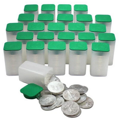 2020 Silver Eagle Roll (20) Coins CH/GEM BU .999 Tube of American Eagle Dollars - Image 1 of 3