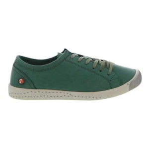 Softinos by Fly London Isla Womens Green Soft Leather Trainers Shoes Size 4-9