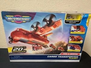 Hasbro Micro Machines Fire & Rescue Cargo Transporter Playset Plane w/ Vehicle - Picture 1 of 7