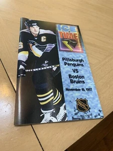 1997 Game Time Program Pittsburgh Penguins Vs Boston Bruins - Picture 1 of 3