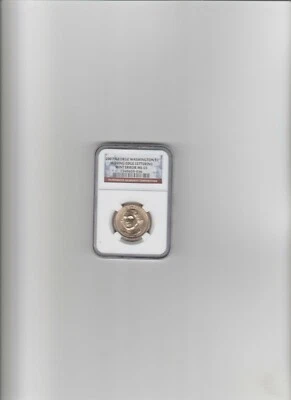 2007 George Washington $1 Missing Edge Lettering MS 65 Mint ERROR - Image 1 of 4