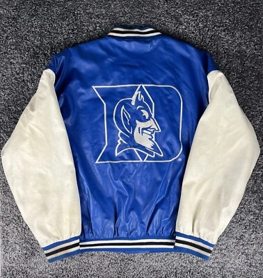 Jaqueta Vintage Steve & Barry’s Duke University Varsity Tamanho XXL Lã Couro - Imagem 1 de 4