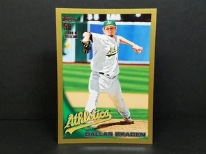 2010 Topps #417 Dallas Braden, Athletics - Gold Border Parallel (1148/2010) - Picture 1 of 2
