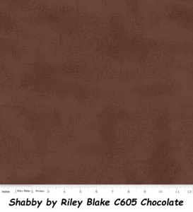 Shabby Tonals Blenders cotton Quilt fabric Riley Blake BTY C605 CHOCOLATE Brown - Picture 1 of 12