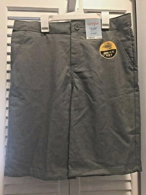 Pantalones Cortos Cat & Jack Niños/Unisex Frente Plano Cintura Ajustable Gris Talla 16 Husky Foto 1 de 2
