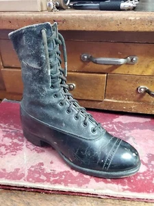 Antiker viktorianischer Kinder Robert's hoher Schnürschuh Stiefel für Display DT231 - Bild 1 von 12