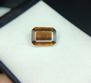 2.30 Ct Natural Sphalerite Brownish Yellow Color Emerald Shape Gemstone - Picture 1 of 9