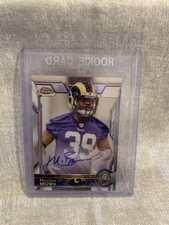 Malcolm Brown Autographed Rookie Topps Chrome 2015 Rams 