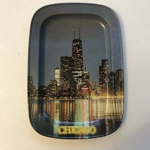 J.L. Clark Metal Trinket Tray Chicago Advertising 1991 Intl Expo Food Vintage - Picture 1 of 3