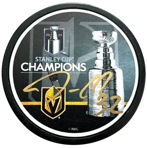 Jonathan Quick Autografo Stanley Cup Vegas Golden Knights Firmato Puck COA IGM - Foto 1 di 6