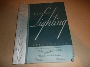 Vintage 1938 Graybill York PA Catalog Virden Ceiling Lights Wall Lanterns - Picture 1 of 22
