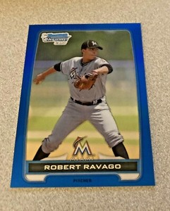 2012 Bowman Chrome Draft Blue Refractor #BDPP141 Robert Ravago Marlins /250