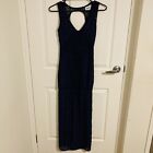 New Sabo Formal Navy Bodycon Cocktail Party Dress Cutout Back Ladies Size 6