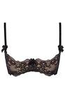 Axami Lift Bra With Underwire And Soft Embroidery In Black Beige