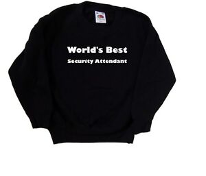 World's Best Security Attendant Kids Sweatshirt