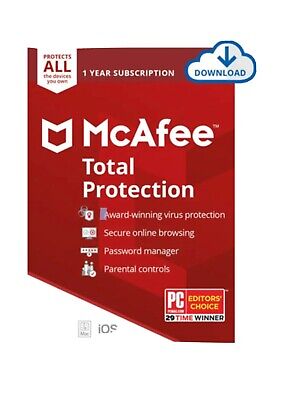 McAfee Total Protection 2023 Unlimited Devices AntiVirus Licence Key Via EMAIL • 10£