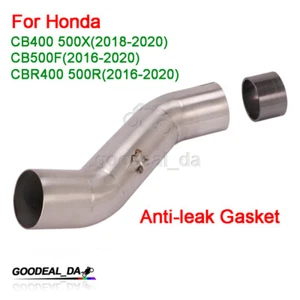 Anti-leak Gasket For Honda CB400 500X CB500F CBR400 500R Slip Exhaust Mid Pipe - Picture 1 of 6