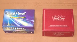 Trivial Pursuit Bundle; Baby Boomer Edition & Know-It-All Edition Card Sets - Picture 1 of 13