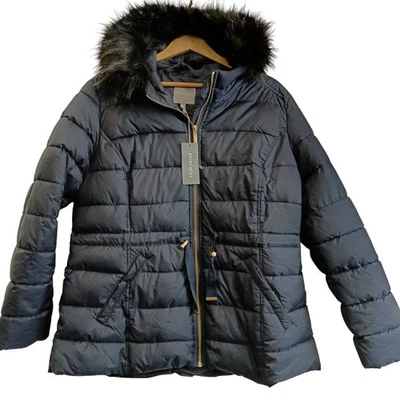 Principles Coat Size 16 Navy Polyester Women's Padded With Tags Winter Preloved - Image 1 of 4