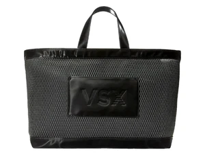 Victoria's Secret VSX Large Black Mesh Tote Travel Bag Top Zip Closure - Picture 1 of 3
