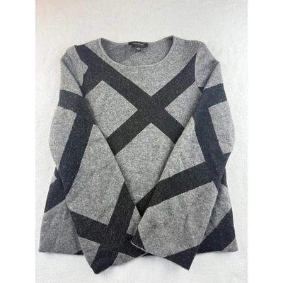 Suéter de manga larga Ann Taylor XS gris negro patrón geométrico para mujer Foto 1 de 4
