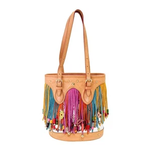LOUIS VUITTON Takashi Murakami Fringe Monogram Multicolour Bucket Bag - Picture 1 of 18