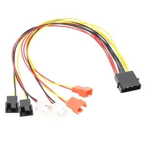 4-Pin Molex to 3Pin/4 Pin Fan Power Cable Adapter Connector 12V 7V 5V Computer - Picture 1 of 6