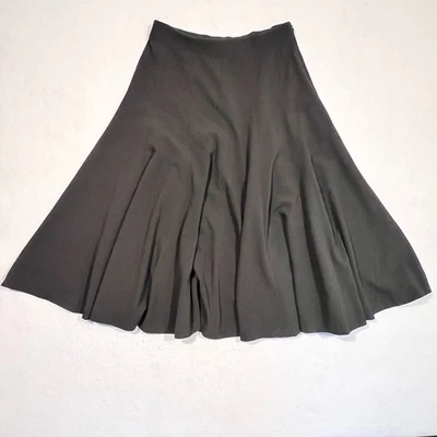 Falda midi Coldwater Creek Swing acampanada negra con cremallera lateral para mujer P10 Petite Foto 1 de 4