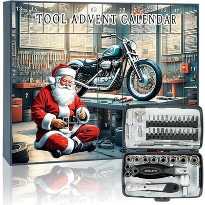 Werkzeug Adventskalender 2025, 24-tägiges Geschenkset, Mechaniker, Auto, DIY - Bild 1 von 4
