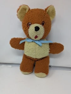 Antico Peluche Vintage Orsacchiotto Avvolgibile Musicale Funzionante Alto 12" Occhi Starburst - Foto 1 di 12