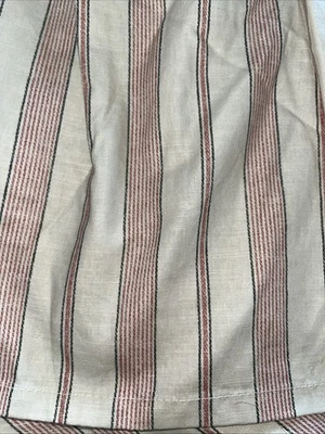 Saia Ralph Lauren Chaps Home cama king babado vermelho listras pretas 14,5” gota - Imagem 1 de 4