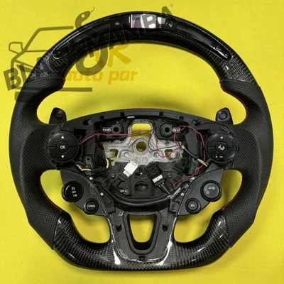 LED Carbon Fiber Steering Wheel For Mercedes Benz Smart 453 fortwo forfour 08-18 Foto 1 de 4