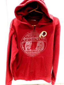 Washington Redskins Commanders Damen Kapuzenpullover Sweatshirt mit Reißverschluss, Damen Large - Bild 1 von 2