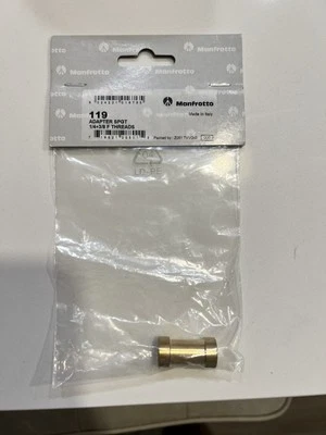 Manfrotto 119 Short 5/8 SPGT W/1/4+3/8 Female  Made In Italy New In Package - Image 1 of 4
