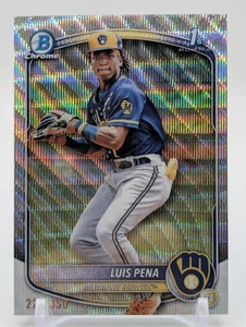 LUIS PENA 2025 BOWMAN CHROME 1ST WAVE REFRACTOR BREWERS #BCP-38 /350 - Bild 1 von 4