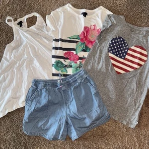 Girls Gap Shorts Shirts Lot Of 4 Size XL (12) - Picture 1 of 13